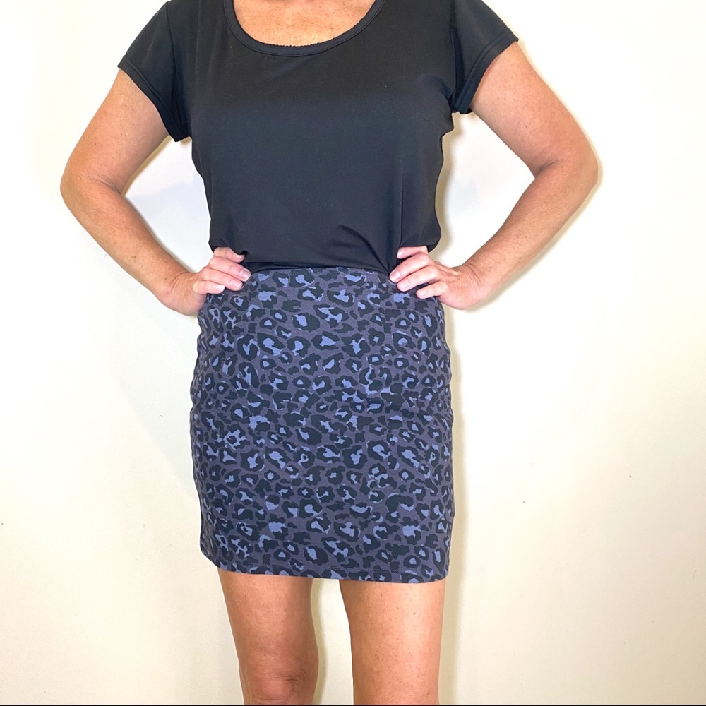 Zara Leopard Print Stretch Mini Skirt
